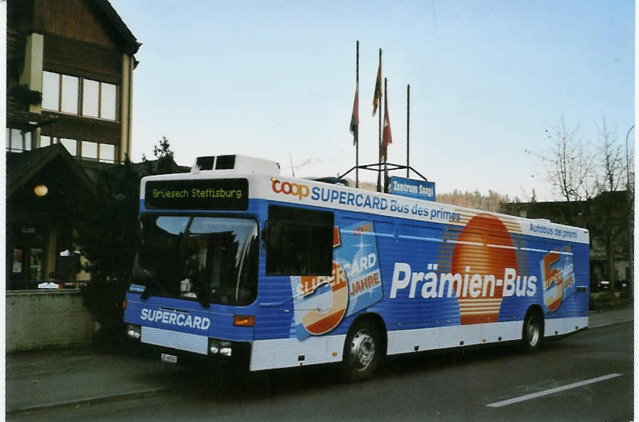(081'526) - Coop Schweiz, Basel - ZG 69'145 - Mercedes (ex VBZ Z�rich Nr. 205) am 19. November 2005 in Steffisburg, Coop Saagi