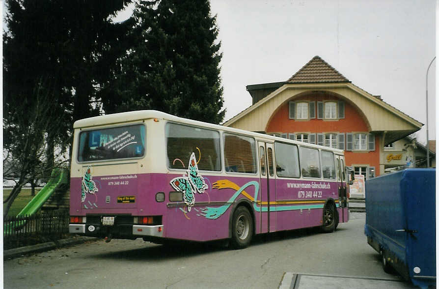 (081'825) - Wymann, Liebefeld - Nr. 23/BE 328'008 - Saurer/Lauber (ex Lehmann, Dieterswil; ex Stucki, Porrentruy Nr. 23) am 12. Dezember 2005 in Gwatt, Restaurant R�ssli