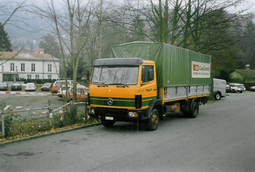 (021'020) - Aus dem Archiv: STI Thun - Nr. 147/BE 26'012 - Mercedes (ex AvH Heimenschwand Nr. 14) am 12. August 1997 bei der Schiffl�ndte Thun