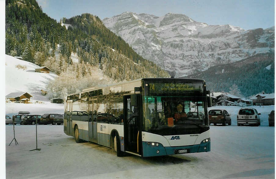 (082'110) - AFA Adelboden - Nr. 54/BE 611'056 - Neoplan (ex VBZ Z�rich Nr. 243) am 26. Dezember 2005 in Lenk, Metschbahnen