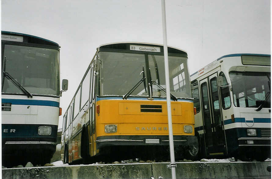 (082'225) - PTT-Regie - P 25'826 - Saurer/Hess am 28. Dezember 2005 in B�tzberg, Heiniger