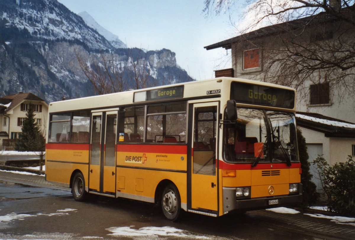 (082'729) - AVG Meiringen - BE 614'040 - NAW/G�ppel (ex PostAuto Berner Oberland; ex P 23'002; ex Selfors, Meiringen; ex P 22'020; ex Mer�ay, Del�mont; ex LVB Lenk) am 22. Januar 2006 in Meiringen, Garage 