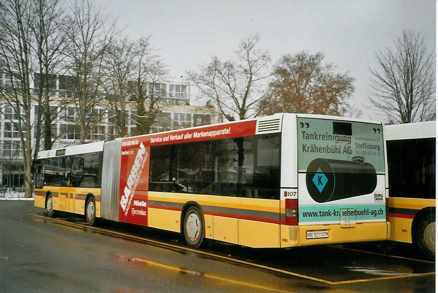 (082'814) - STI Thun - Nr. 107/BE 521'107 - MAN am 27. Januar 2006 bei der Schiffl�ndte Thun