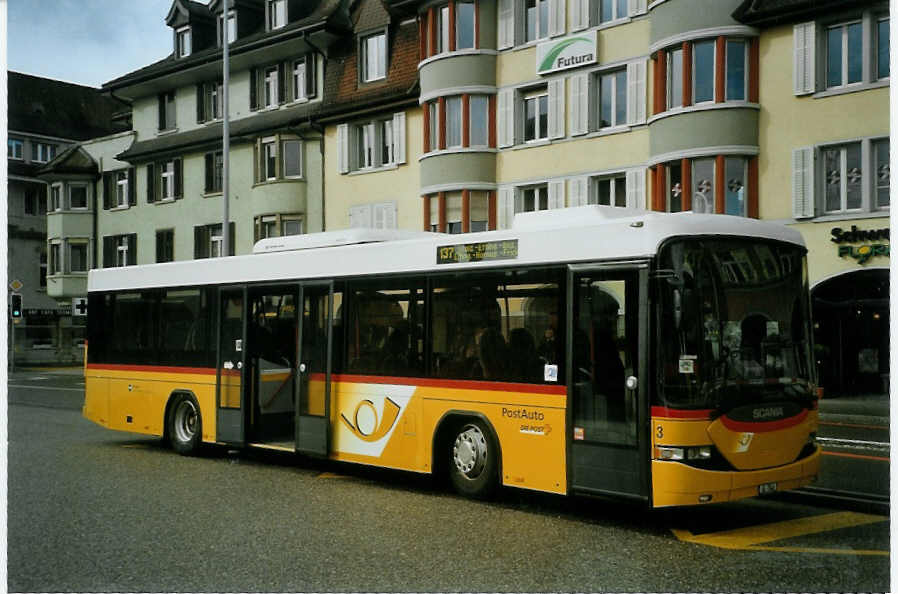 (083'025) - Br�ndli, Elfingen - Nr. 3/AG 7846 - Scania/Hess am 18. Februar 2006 beim Bahnhof Brugg