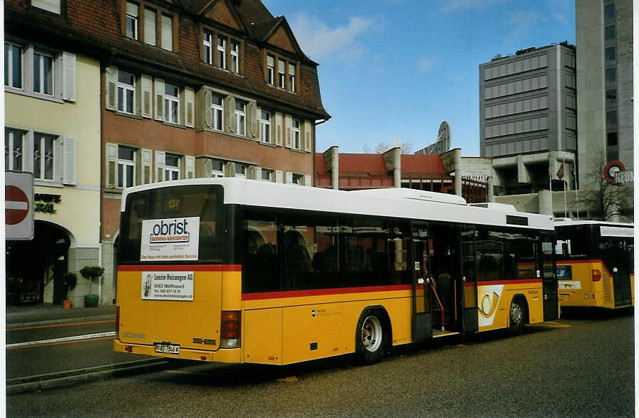 (083'026) - Br�ndli, Elfingen - Nr. 3/AG 7846 - Scania/Hess am 18. Februar 2006 beim Bahnhof Brugg