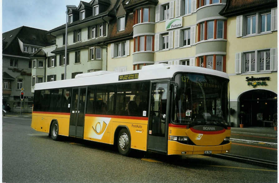 (083'027) - Br�ndli, Elfingen - Nr. 3/AG 7846 - Scania/Hess am 18. Februar 2006 beim Bahnhof Brugg