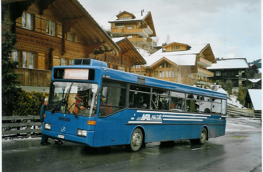 (083'228) - AFA Adelboden - Nr. 17/BE 263'015 - Mercedes (ex Fr�hlich, Z�rich Nr. 603; ex VBZ Z�rich Nr. 682) am 19. Februar 2006 in Adelboden, Mineralquelle