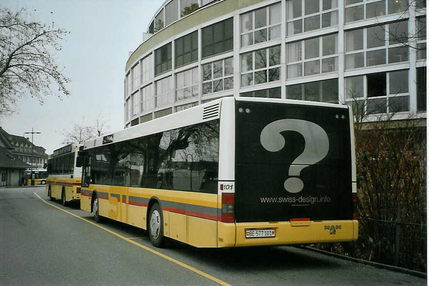 (083'328) - STI Thun - Nr. 101/BE 577'101 - MAN am 27. Februar 2006 bei der Schiffl�ndte Thun