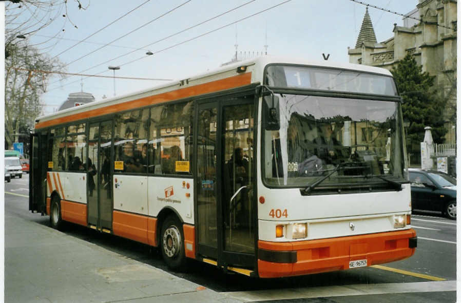 (083'404) - TPG Gen�ve - Nr. 404/GE 96'757 - Renault am 6. M�rz 2006 in Gen�ve, 22-Cantons