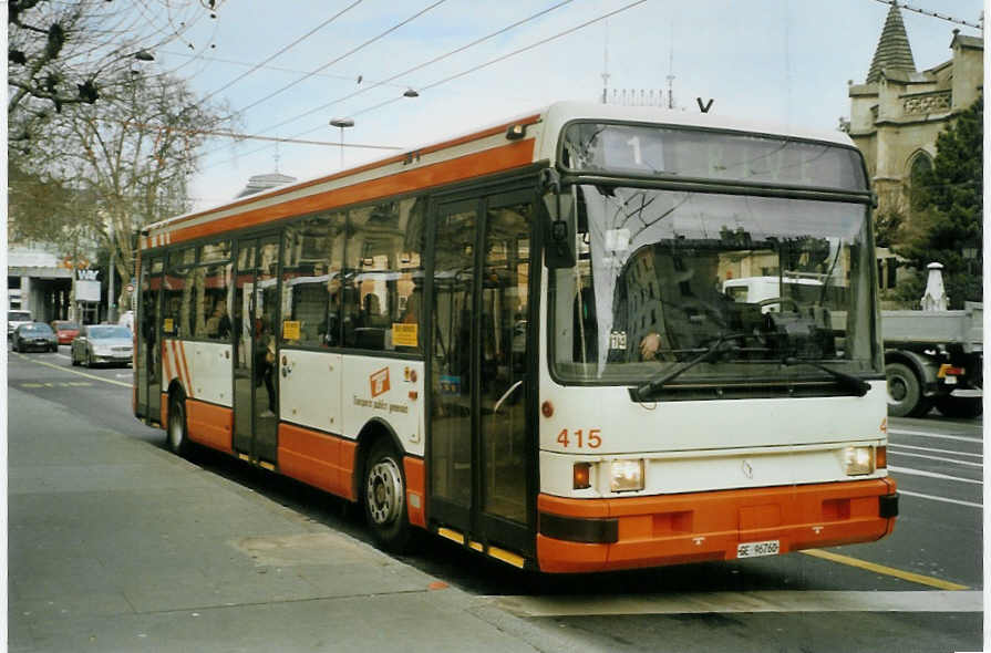 (083'414) - TPG Gen�ve - Nr. 415/GE 96'760 - Renault am 6. M�rz 2006 in Gen�ve, 22-Cantons