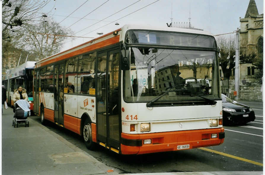 (083'423) - TPG Gen�ve - Nr. 414/GE 96'830 - Renault am 6. M�rz 2006 in Gen�ve, 22-Cantons