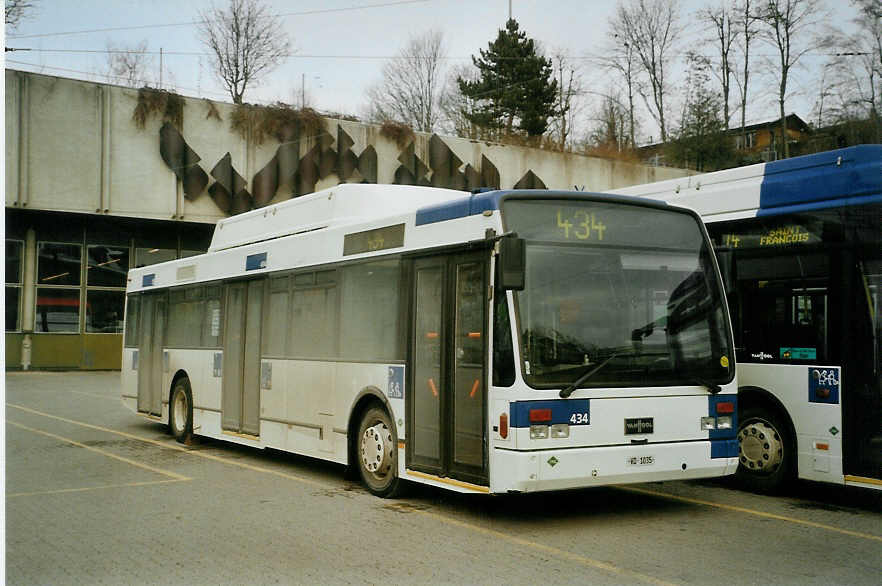 (083'703) - TL Lausanne - Nr. 434/VD 1035 - Van Hool am 6. M�rz 2006 in Lausanne, D�p�t Borde