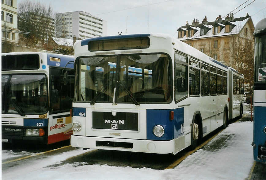 (083'707) - TL Lausanne - Nr. 464 - MAN/Lauber am 6. M�rz 2006 in Lausanne, D�p�t Borde