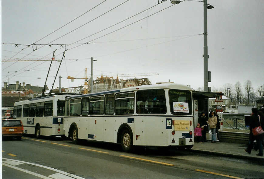 (083'808) - TL Lausanne - Nr. 963 - Rochat/Lauber Personenanh�nger am 6. M�rz 2006 in Lausanne, Bel-Air
