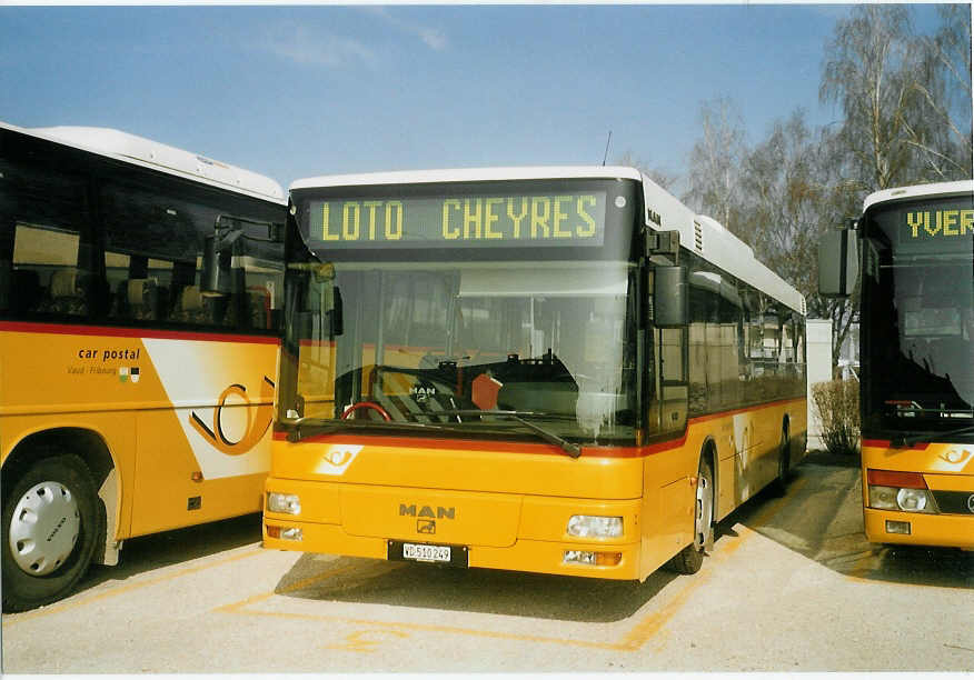 (083'927) - CarPostal Vaud-Fribourg - VD 510'249 - MAN (ex P 25'587) am 19. M�rz 2006 in Yverdon, Garage