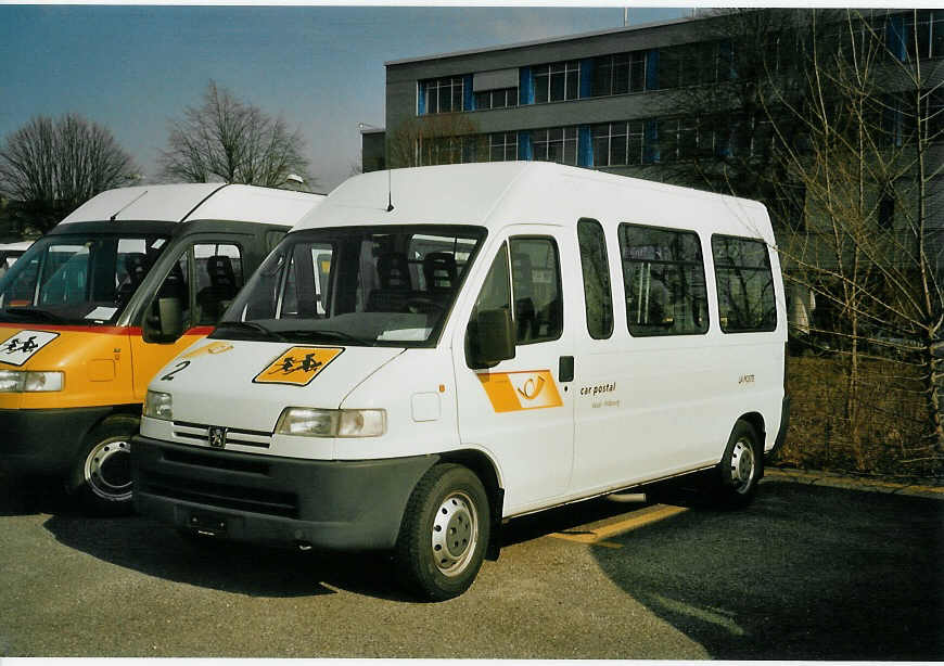 (084'018) - CarPostal Vaud-Fribourg - Peugeot am 19. M�rz 2006 in Yverdon, Garage