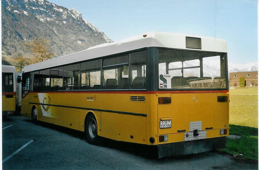 (084'228) - PostAuto Nordwestschweiz - SO 155'506 - Mercedes (ex PostAuto Z�rich Nr. 33; ex P 25'296) am 14. April 2006 in Interlaken, Garage