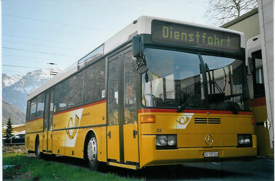 (084'229) - PostAuto Nordwestschweiz - SO 155'506 - Mercedes (ex PostAuto Z�rich Nr. 33; ex P 25'296) am 14. April 2006 in Interlaken, Garage