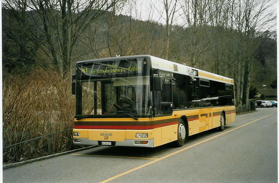 (084'235) - STI Thun - Nr. 77/BE 274'177 - MAN am 15. April 2006 bei der Schiffl�ndte Thun
