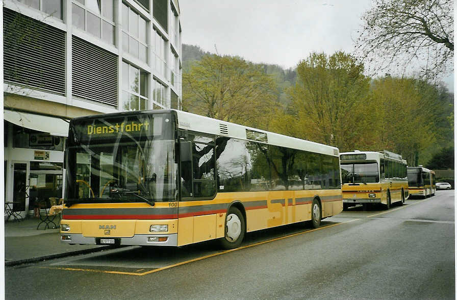 (084'316) - STI Thun - Nr. 100/BE 577'100 - MAN am 27. April 2006 bei der Schiffl�ndte Thun