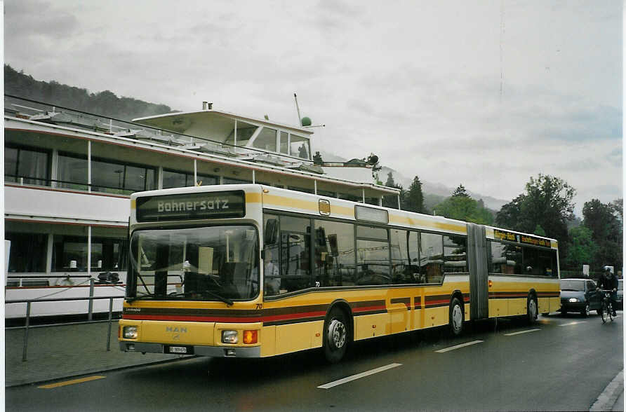(085'201) - STI Thun - Nr. 70/BE 389'670 - MAN am 17. Mai 2006 bei der Schiffl�ndte Thun