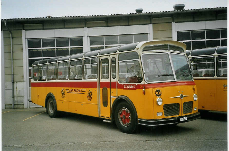 (085'305) - Fischer, Basel - Nr. 21/BS 2661 - FBW/Gangloff (ex B�tra, Birr Nr. 21; ex P 24'160) am 20. Mai 2006 in Bellach, Hess