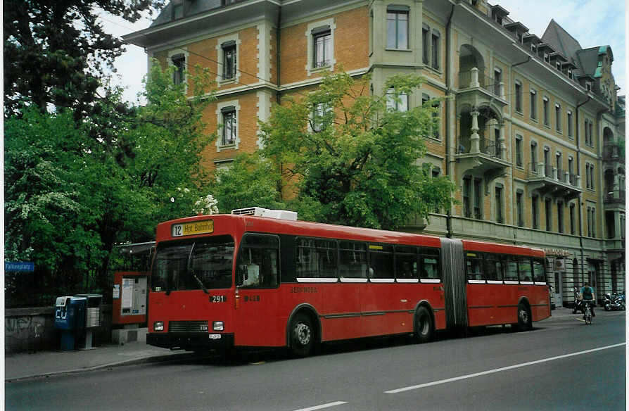 (085'508) - Bernmobil, Bern - Nr. 291/BE 419'291 - Volvo/R&J-Hess-Gangloff am 22. Mai 2006 in Bern, Universit�t
