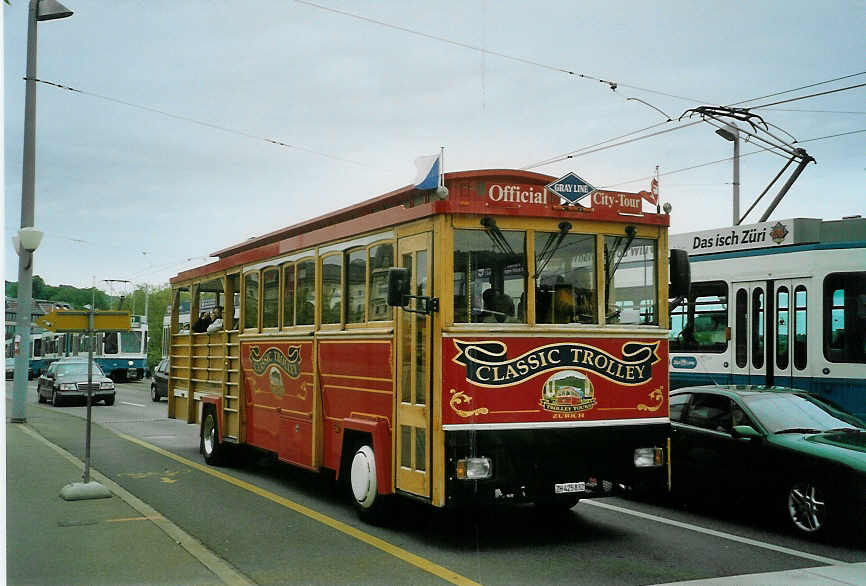 (085'603) - Meier, Z�rich - ZH 425'832 - Classic Trolley am 25. Mai 2006 in Z�rich, B�rkliplatz
