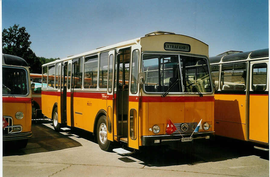(086'435) - Huber, Oberkirch - LU 999'948 - Saurer/Rizzi (ex Th�ni, Flims; ex P 24'641) am 18. Juni 2006 in Hinwil, AMP