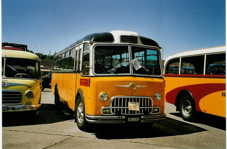 (086'509) - Wegm�ller, Attikon - ZH 21'783 - FBW/Gangloff (ex P 24'037; ex P 21'537) am 18. Juni 2006 in Hinwil, AMP