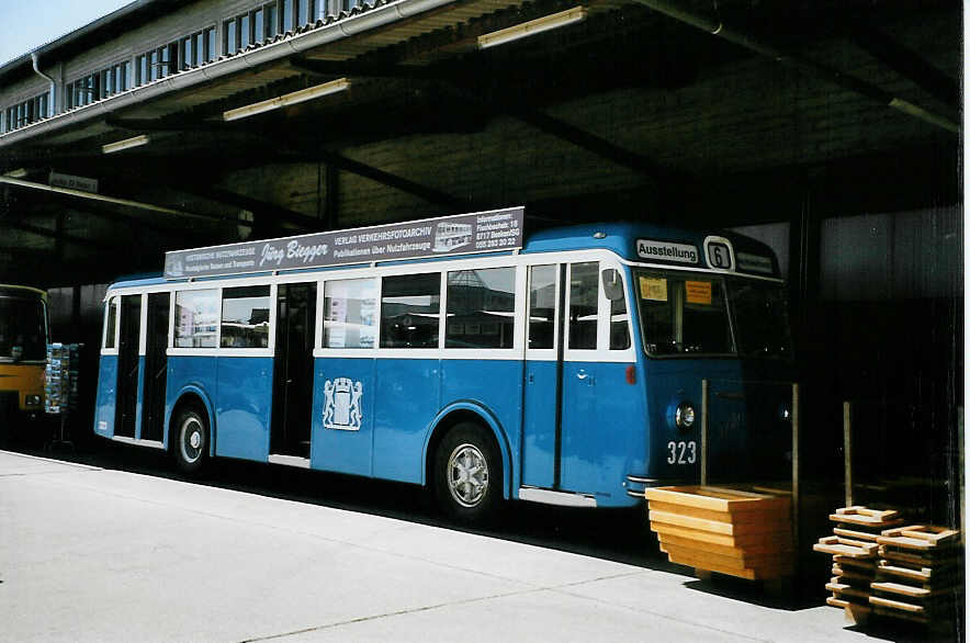 (086'528) - Biegger, Uster - Nr. 3/GL 20'323 - FBW/T�scher (ex DFB Andermatt; ex VBZ Z�rich Nr. 323) am 18. Juni 2006 in Hinwil, AMP