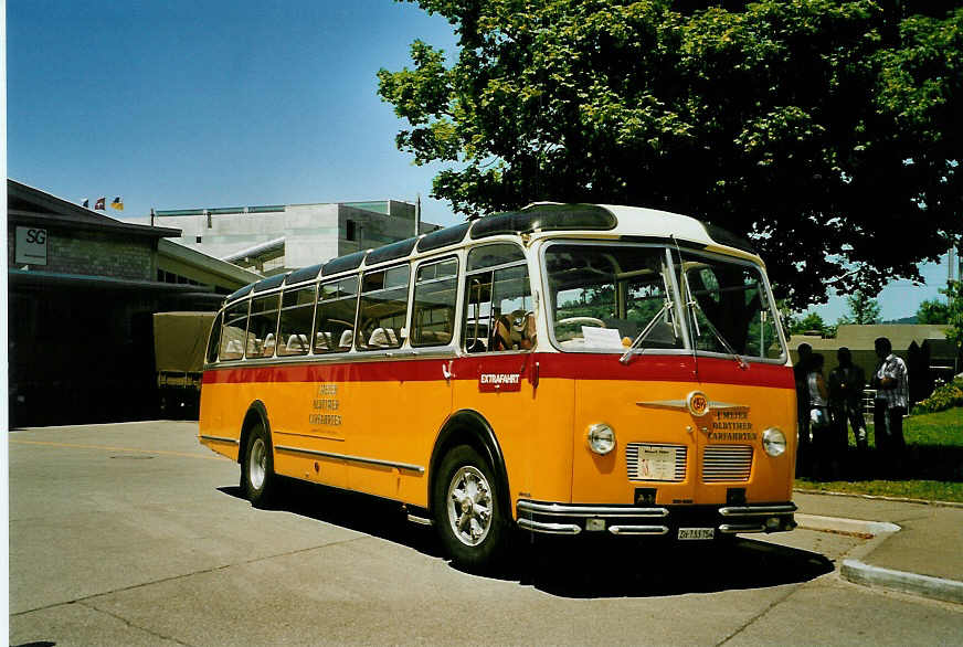 (086'636) - Meier, Gr�t - ZH 733'754 - FBW/R&J (ex Str�ssle, Wengen; ex Kasper, Poschiavo) am 18. Juni 2006 in Hinwil, AMP