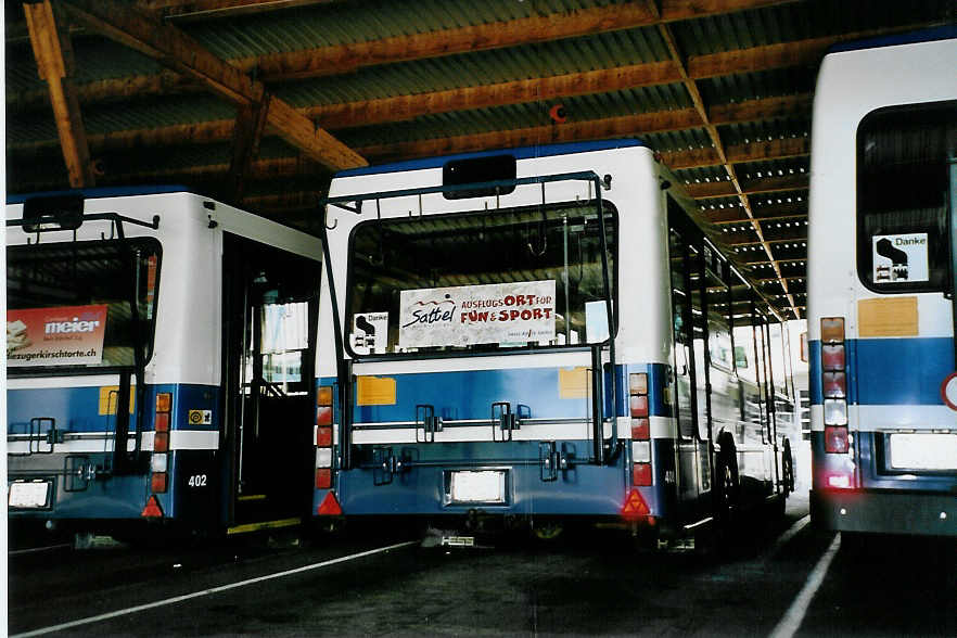 (086'726) - ZVB Zug - Nr. 408/ZG 82'548 - Lanz+Marti/Hess Personenanh�nger (ex Nr. 108) am 18. Juni 2006 in Zug, Garage