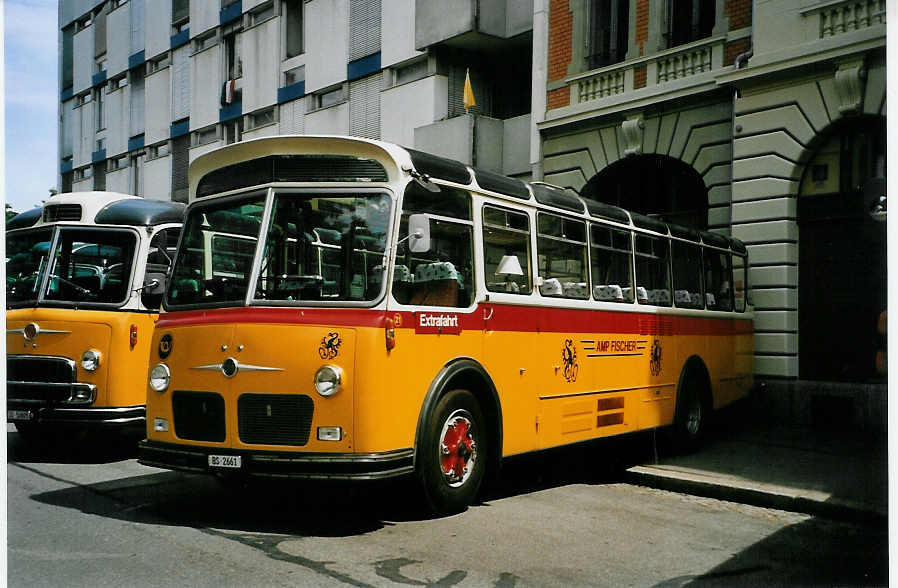 (086'918) - Fischer, Basel - Nr. 21/BE 2661 - FBW/Gangloff (ex B�tra, Birr Nr. 21; ex P 24'160) am 25. Juni 2006 in Bern, Museum f�r Kommunikation