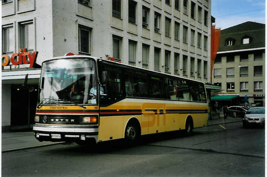 (087'127) - STI Thun - Nr. 18/BE 26'814 - Setra (ex AvH Heimenschwand Nr. 1) am 7. Juli 2006 in Thun, Kuhbr�cke