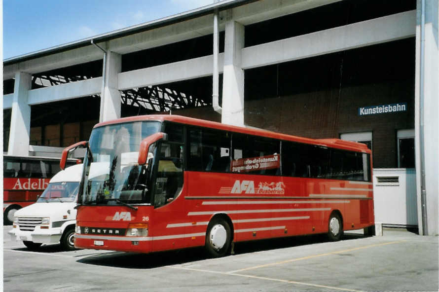 (087'232) - AFA Adelboden - Nr. 26/BE 21'181 - Setra (ex Nr. 16; ex Fr�hlich, D-Ludwigshafen/Rhein) am 14. Juli 2006 in Thun, Grabengut