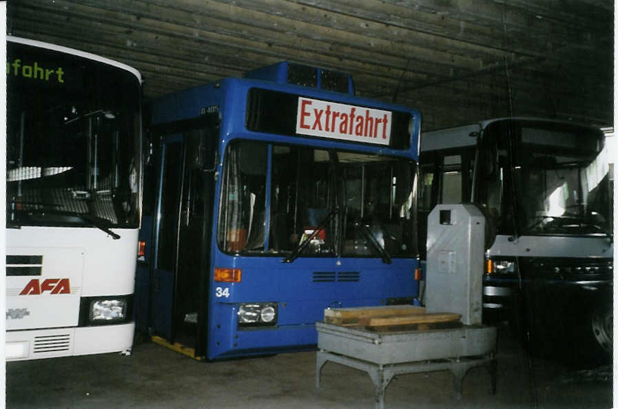 (087'321) - AFA Adelboden - Nr. 34/BE 263'015 - Mercedes (ex Nr. 17; ex Fr�hlich, Z�rich Nr. 603; ex VBZ Z�rich Nr. 682) am 23. Juli 2006 im Autobahnhof Adelboden