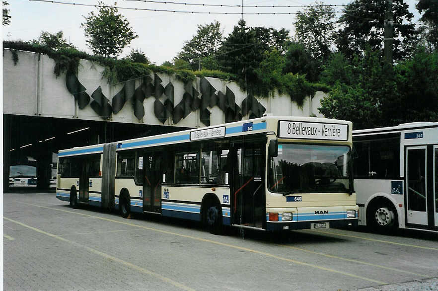 (087'715) - TL Lausanne - Nr. 640/VD 250'658 - MAN am 26. Juli 2006 in Lausanne, D�p�t Borde