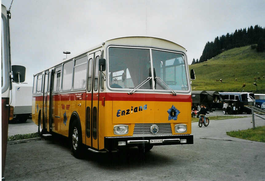 (089'118) - G�hwiler, Birmensdorf - ZH 311'638 - Saurer/T�scher (ex AVG Grindelwald Nr. 12; ex Steiger, Schlatt) am 19. August 2006 auf dem Gurnigelpass