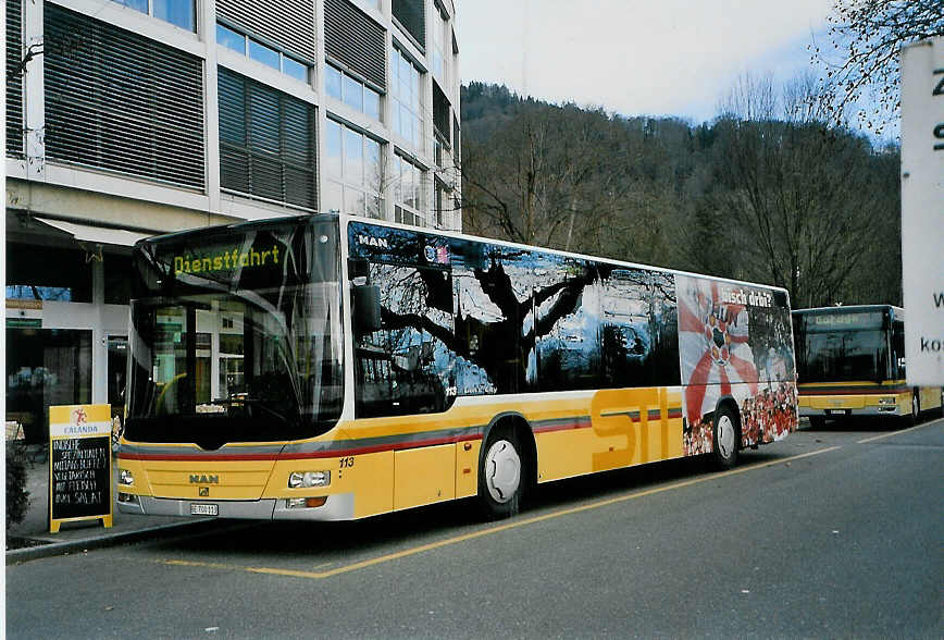 (091'010) - STI Thun - Nr. 113/BE 700'113 - MAN am 11. Dezember 2006 bei der Schiffl�ndte Thun