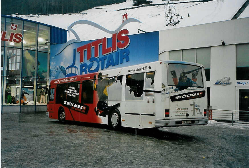 (091'217) - EAB Engelberg - OW 10'312 - Den Oudsten (ex STI Thun Nr. 8; ex TSG Blumenstein Nr. 8) am 1. Januar 2007 in Engelberg, Talstation Titlisbahnen