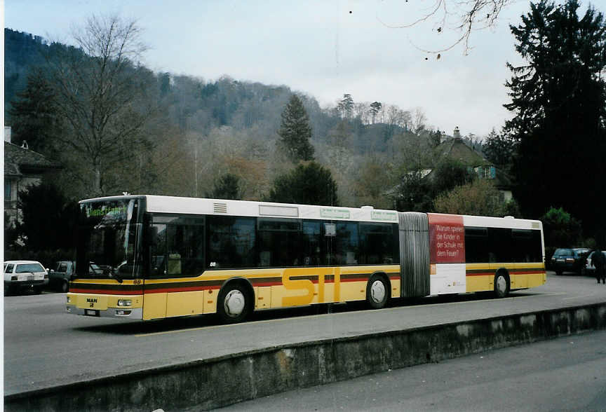 (091'604) - STI Thun - Nr. 88/BE 572'088 - MAN am 14. Januar 2007 bei der Schiffl�ndte Thun