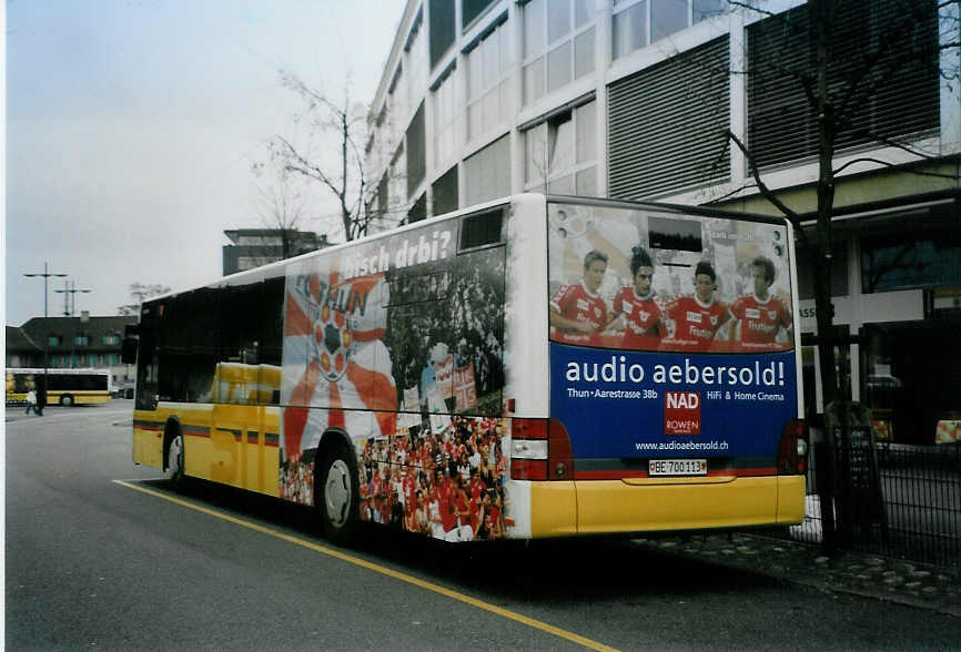 (091'735) - STI Thun - Nr. 113/BE 700'113 - MAN am 23. Januar 2007 bei der Schiffl�ndte Thun
