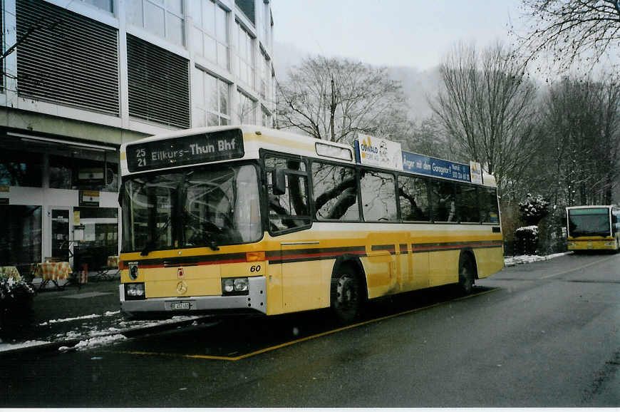 (091'736) - STI Thun - Nr. 60/BE 452'460 - Mercedes/R&J am 23. Januar 2007 bei der Schiffl�ndte Thun