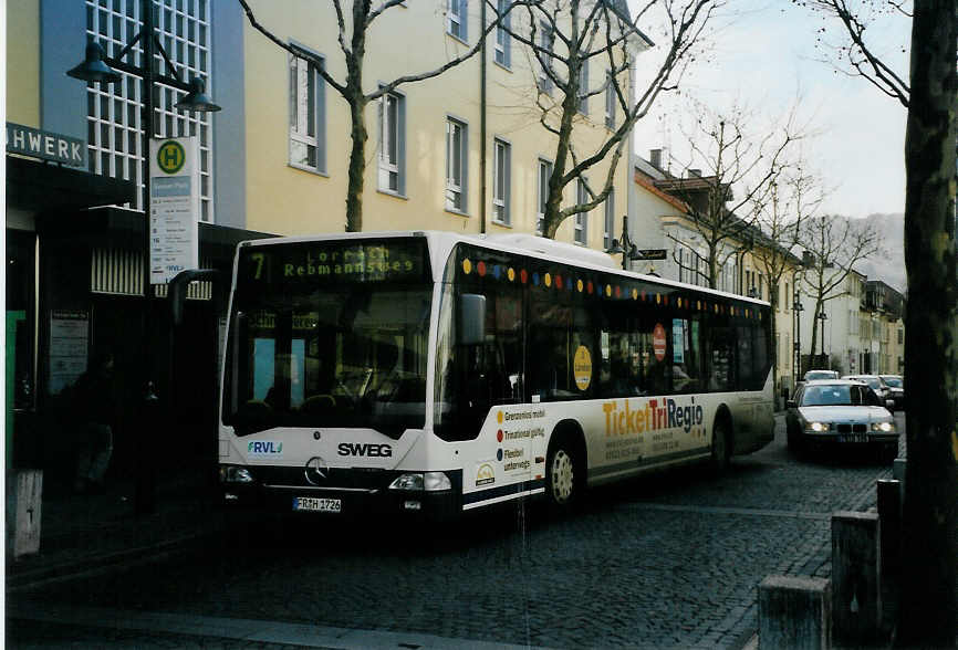(091'823) - SWEG Lahr - FR-H 1726 - Mercedes am 3. Februar 2007 in L�rrach, Senserplatz