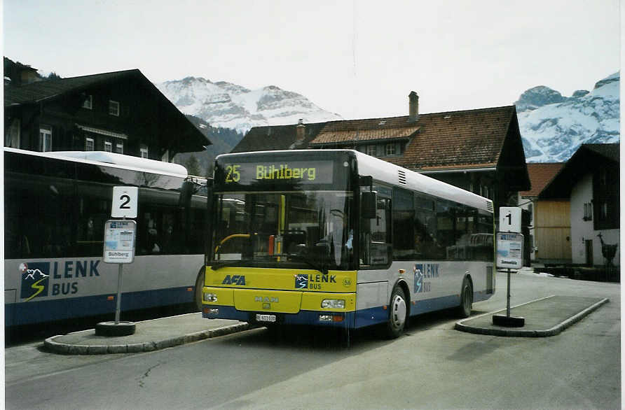 (092'008) - AFA Adelboden - Nr. 56/BE 611'030 - MAN/G�ppel am 17. Februar 2007 beim Bahnhof Lenk