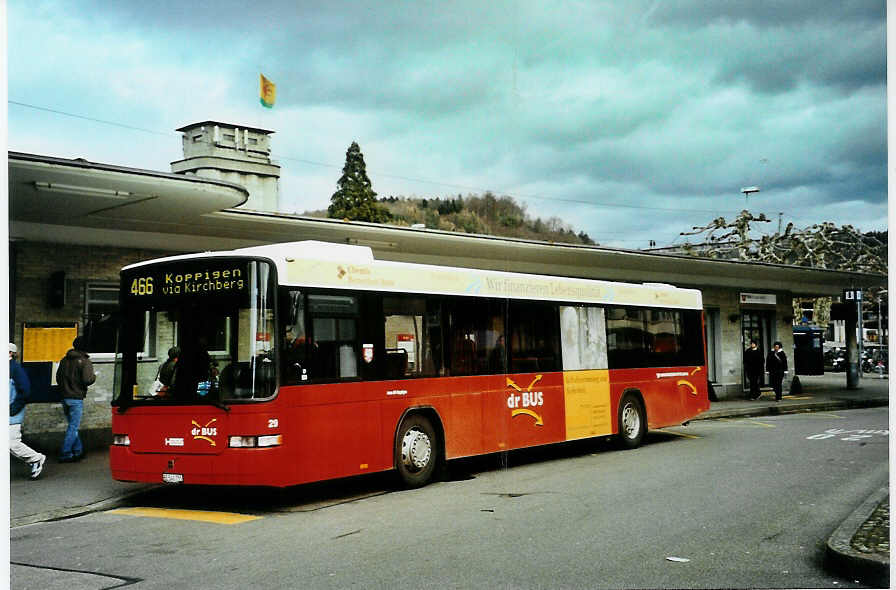 (092'413) - Busland, Burgdorf - Nr. 29/BE 541'755 - Volvo/Hess (ex AAGK Koppigen Nr. 9) am 3. M�rz 2007 beim Bahnhof Burgdorf