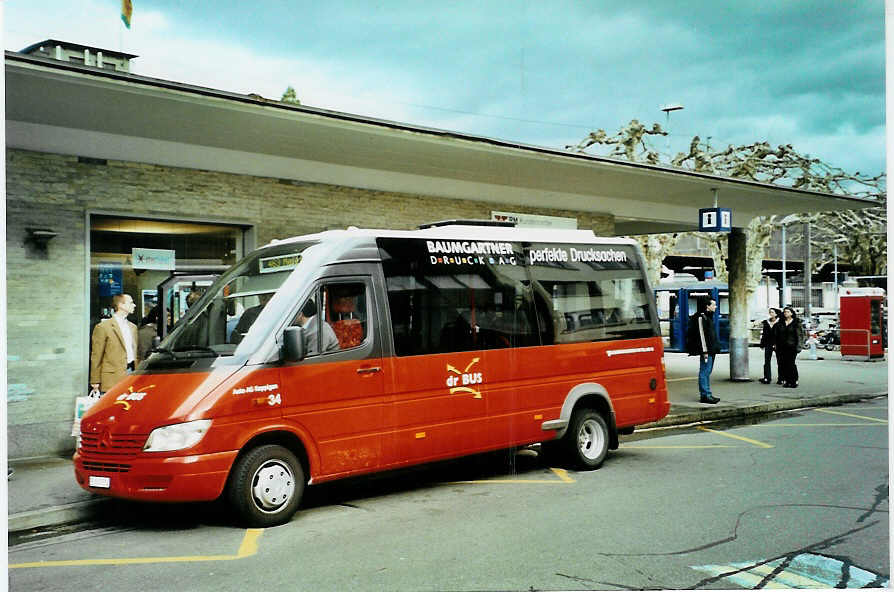 (092'415) - Busland, Burgdorf - Nr. 34/BE 567'514 - Mercedes/Auw�rter (ex AAGK Koppigen Nr. 14) am 3. M�rz 2007 beim Bahnhof Burgdorf