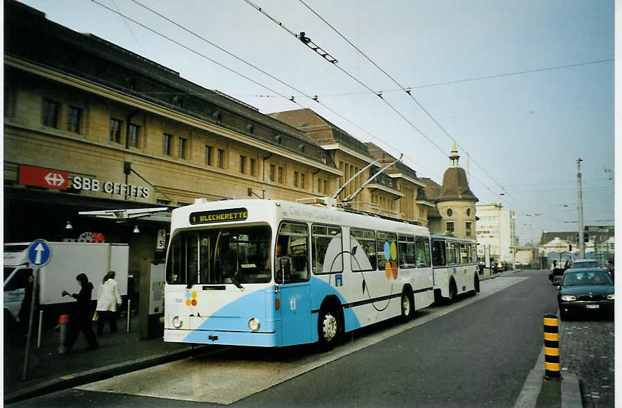 (092'528) - TL Lausanne - Nr. 768 - NAW/Lauber Trolleybus am 17. M�rz 2007 beim Bahnhof Lausanne