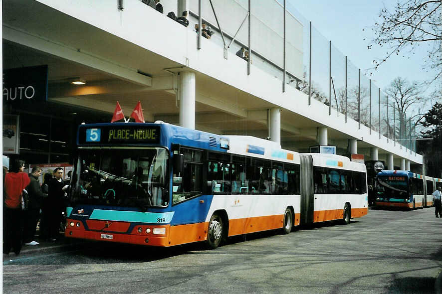 (092'619) - TPG Gen�ve - Nr. 319/GE 96'665 - Volvo am 17. M�rz 2007 in Gen�ve, Palexpo 